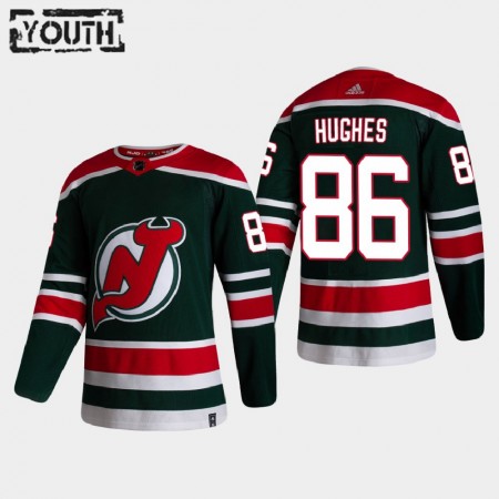 New Jersey Devils Jack Hughes 86 2020-21 Reverse Retro Authentic Shirt - Kinderen